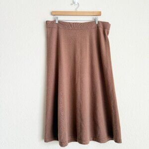 Banana Republic Brown Cashmere Midi Skirt Size XL